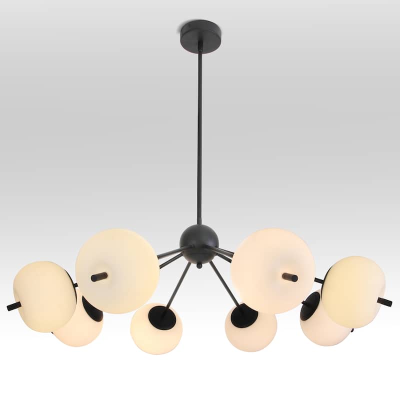 8-Light Black / Brass chandelier Bubble Chandelier - N/A