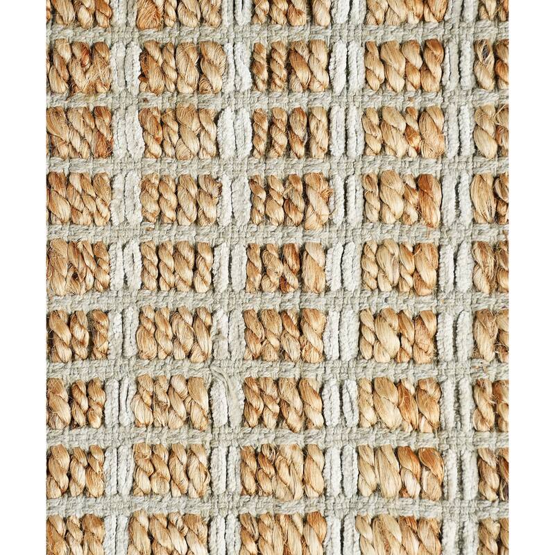 Nevaeh Plaid Hand-Woven Jute Farmhouse Indoor Area Rug by Sevita