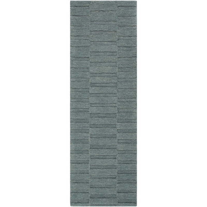 Livabliss Idaho Modern Striped Area Rug - 2'6" x 8' - Blue - Runner