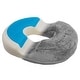 preview thumbnail 1 of 6, Orthopedic Donut Seat Gel Cushion w/ Infused Memory Foam & Cooling Gel - Grey Firm - Specialty