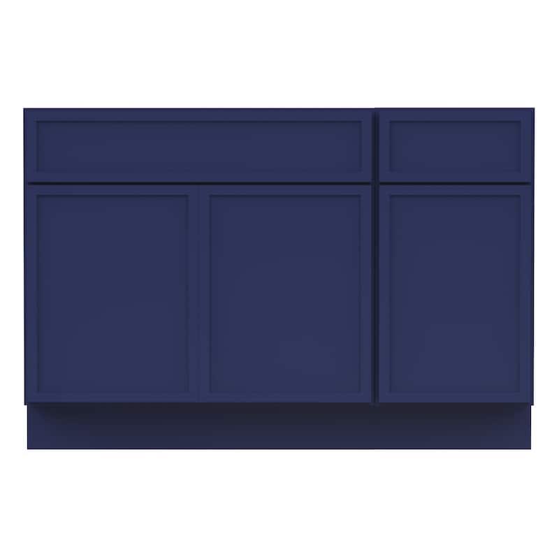 Vanity Art 51" Birch Freestanding Bathroom Vanity Cabinet without Top