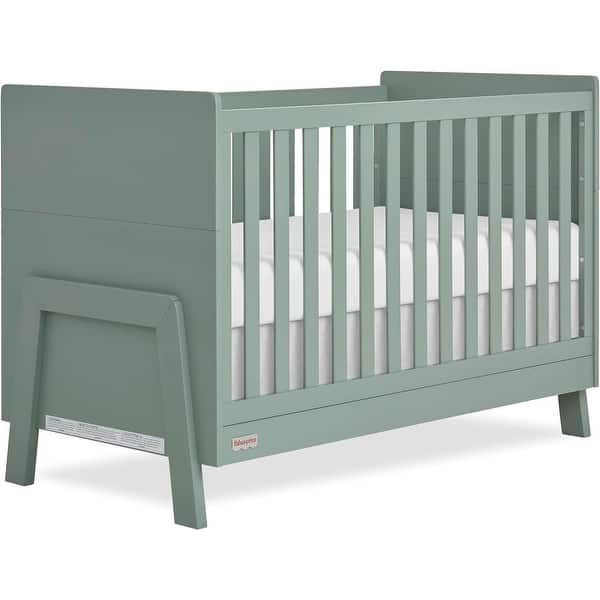 slide 2 of 12, Dream On Me Fisher Price Iris 5-in-1 Convertible Crib Meadow Green