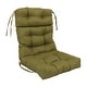 preview thumbnail 16 of 61, Multi-section Tufted Outdoor Seat/Back Chair Cushion (Multiple Sizes) 20" x 42" - Avocado