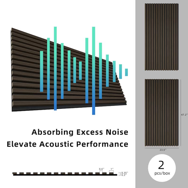 Acoustic Soundproof Slat Wall Panels 3D Decorative Wall Paneling