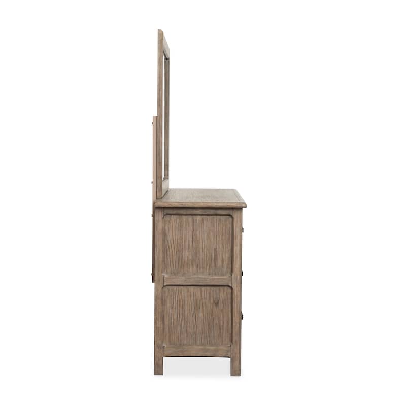 Magnussen Home Claremont Smokey Taupe Dresser with Landscape Mirror
