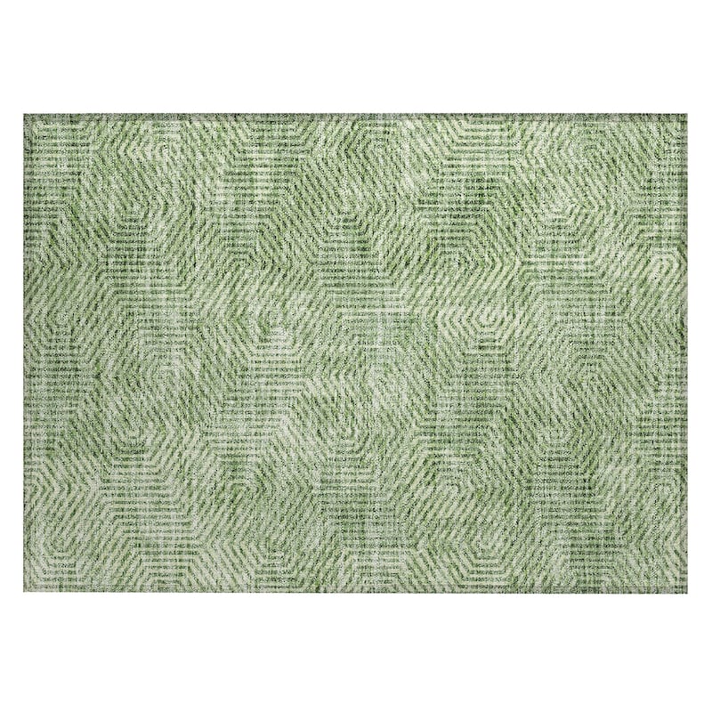 Machine Washable Indoor/ Outdoor Chantille Contemporary Maze Rug