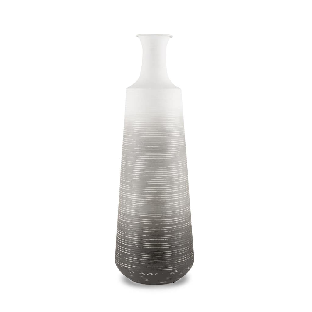 Toru White w/ Grey Medium Vase