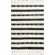preview thumbnail 6 of 13, Nuloom Ivory Handmade Wool Cotton Geo Striped Shag Rug