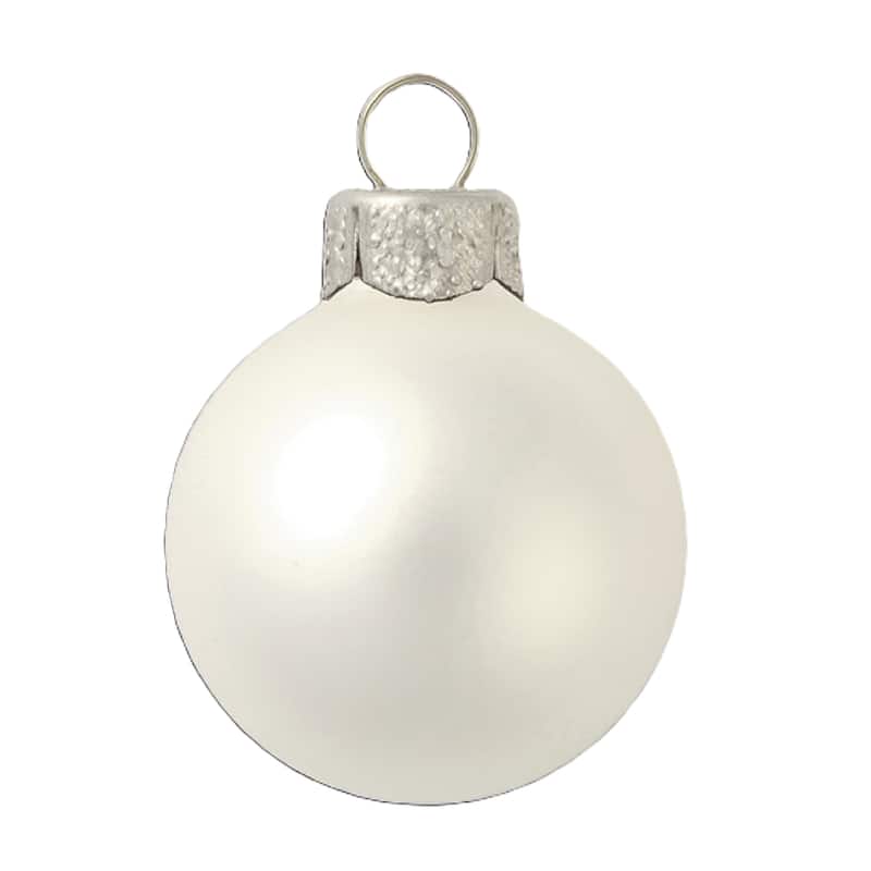 Matte Finish Glass Christmas Ball Ornaments - 2.75" (70mm) - Fish Silver - 12ct