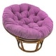 preview thumbnail 33 of 38, Microsuede Indoor Papasan Cushion (44-inch, 48-inch, or 52-inch) (Cushion Only) 52 x 52 - Ultra Violet