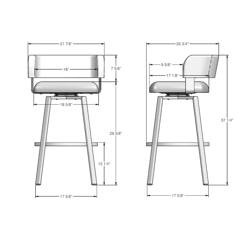 Amisco Stinson Swivel Bar Stool