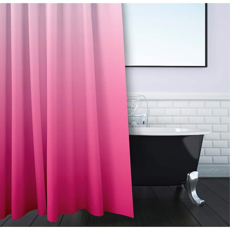 71 x 74-inch Fuchsia Ombre Shower Curtain