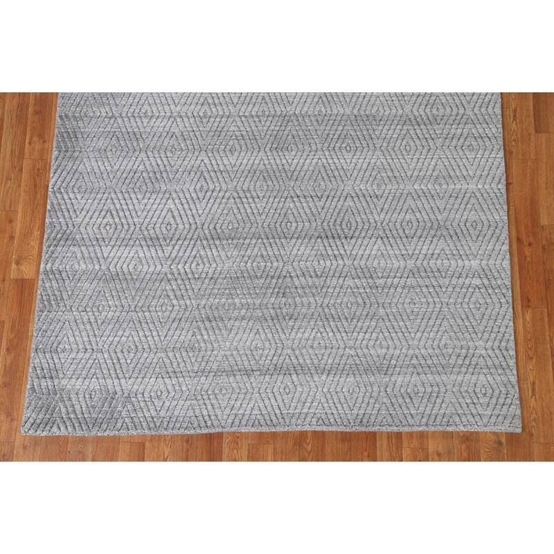 Diamond Pattern Gabbeh Contemporary Wool Area Rug Handmade - 5'4" x 7'7"