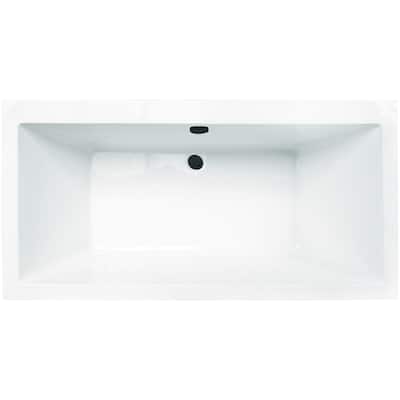 Kingston Brass VTSQ663422M Aqua Eden 66" Free Standing Acrylic Soaking