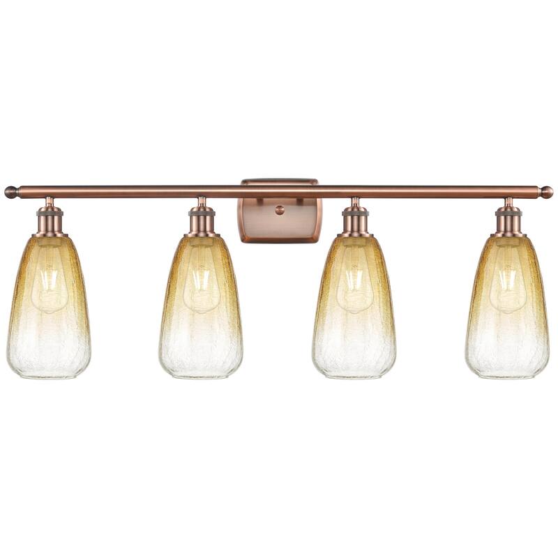 Innovations Lighting 516-4W-14-36 Brookhaven Almond Vanity Brookhaven - Antique Copper / Amber
