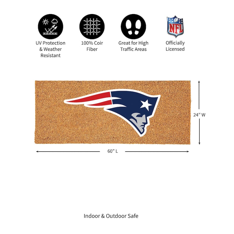 New England Patriots Full Color Indoor/Outdoor Coir Mat