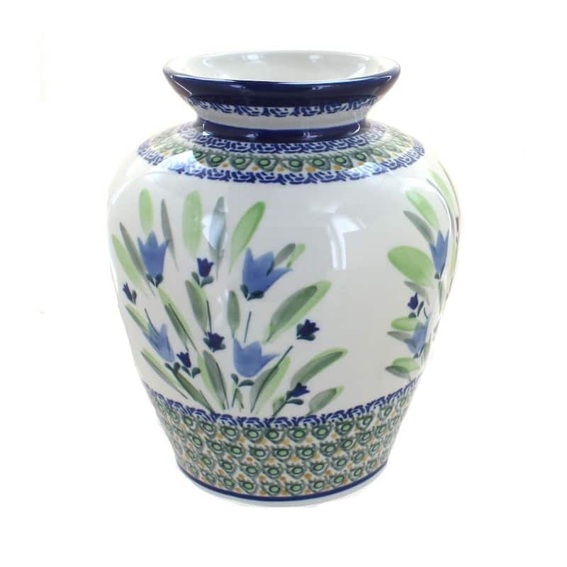 Blue Rose Polish Pottery 790 Zaklady Medium Vase
