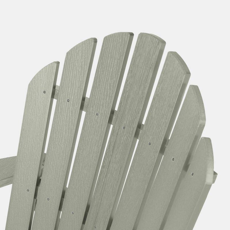 Eco-friendly Synthetic Wood Folding and Reclining Adirondack Chair