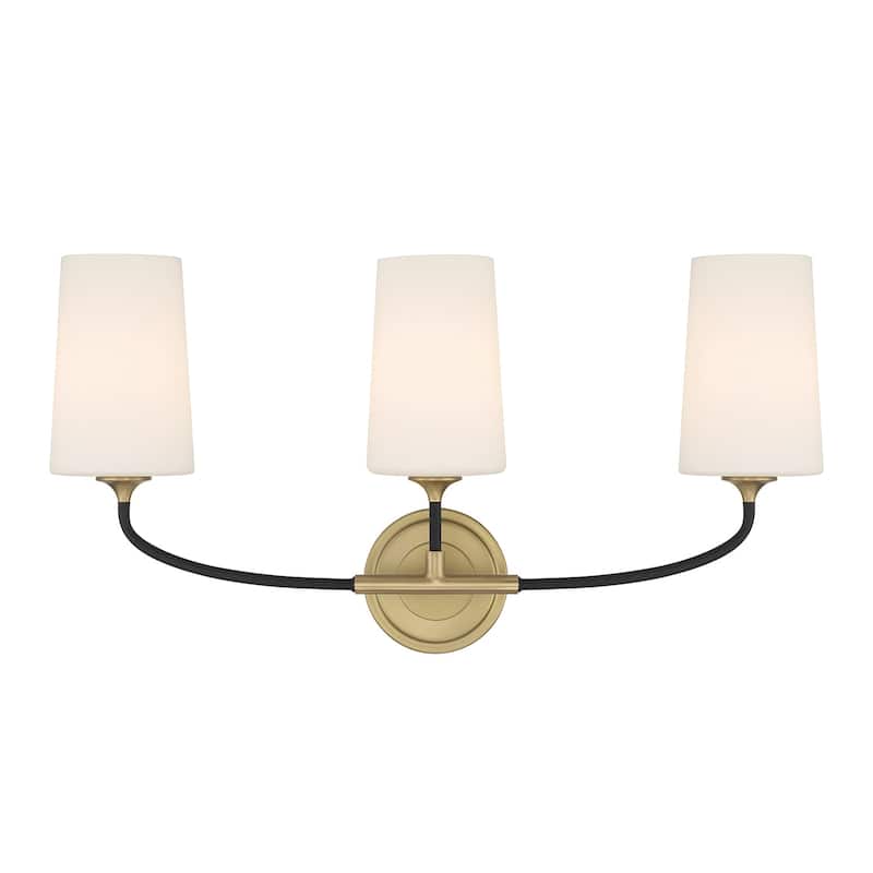 Crystorama Lighting Group NIL-70013 Niles 3 Light 24" Wide Vanity - Black Forged / Modern Gold