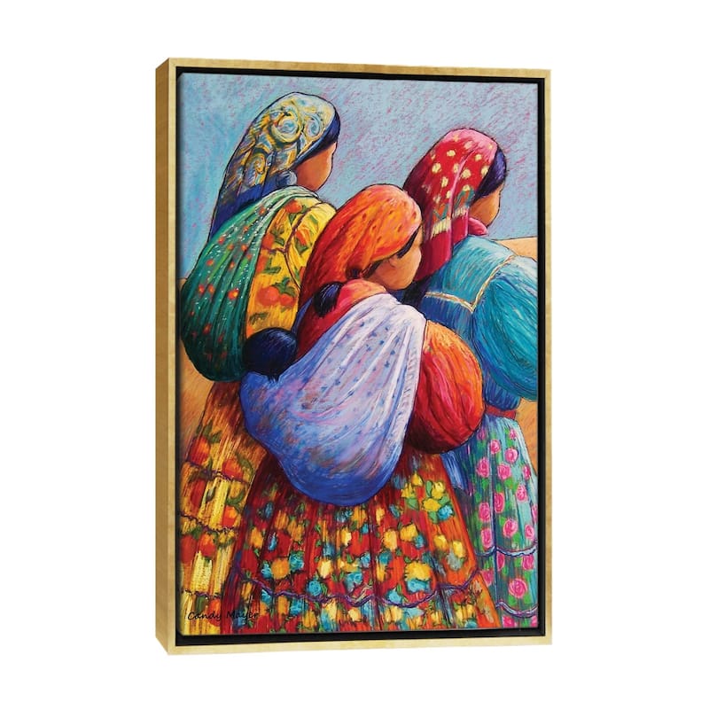 iCanvas "Tarahumara Women" by Candy Mayer Framed Canvas Print - Gold - 26x18