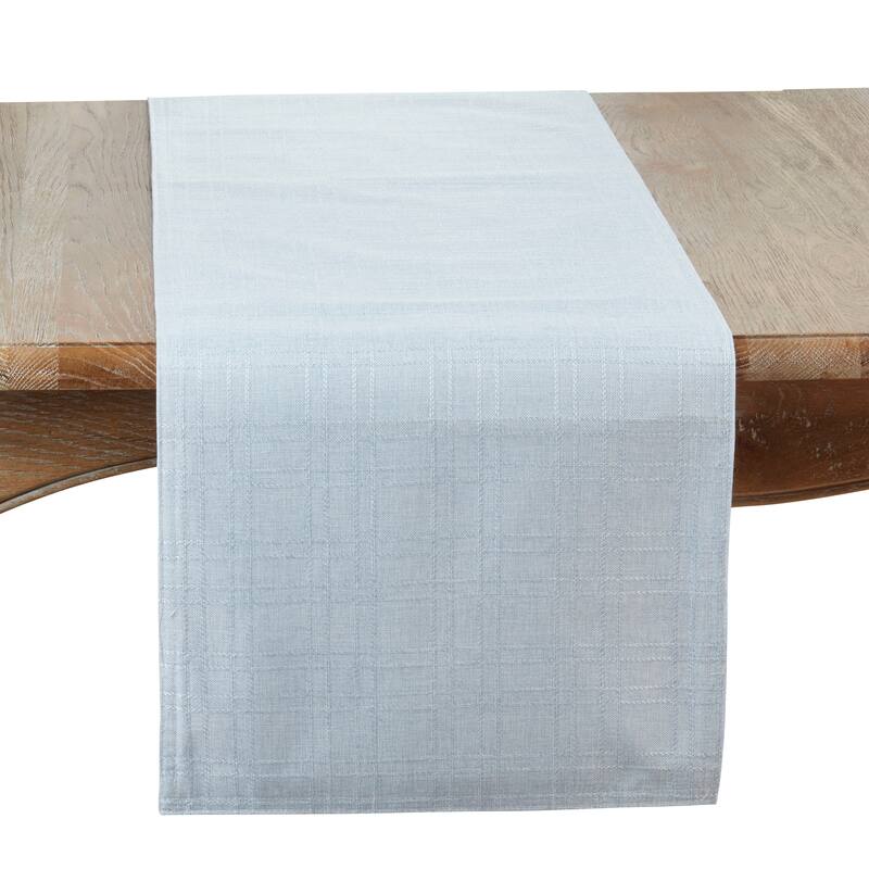 Refined Stitched Plaid Table Runner