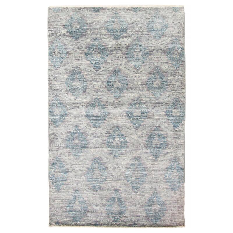 ECARPETGALLERY Hand-knotted Mystique Grey Wool Rug - 5'0 x 8'2 - Grey - 5'0 x 8'2