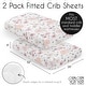 preview thumbnail 6 of 4, Watercolor Floral Collection Baby Girl 2 Pack Fitted Crib Sheets Blush Pink Grey White Shabby Chic Gray Rose Watercolor Flower