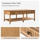 preview thumbnail 6 of 22, HULALA HOME Derk Transitional 47"W Spindle Fluted Rectangular Storage Coffee Table with Solid Wood Drawers
