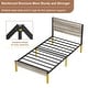 preview thumbnail 14 of 28, VECELO Twin Size Kids Bed Frames Set with Headboard and Footboard 2-Pack Wooden Rail Headboard Kids Bed