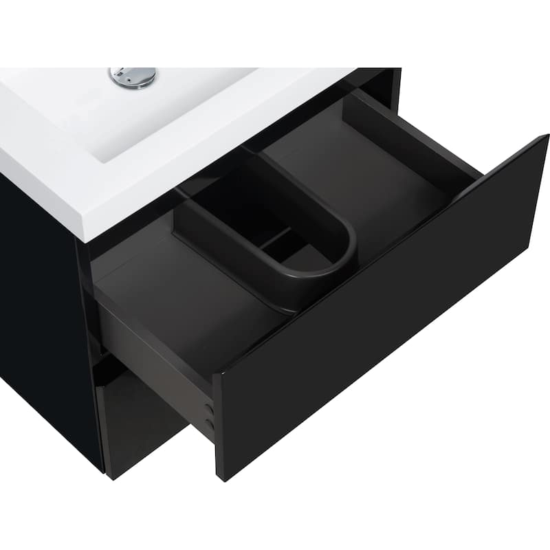 24" Floating Bathroom Vanity with Resin Sink,Soft Close Drawers