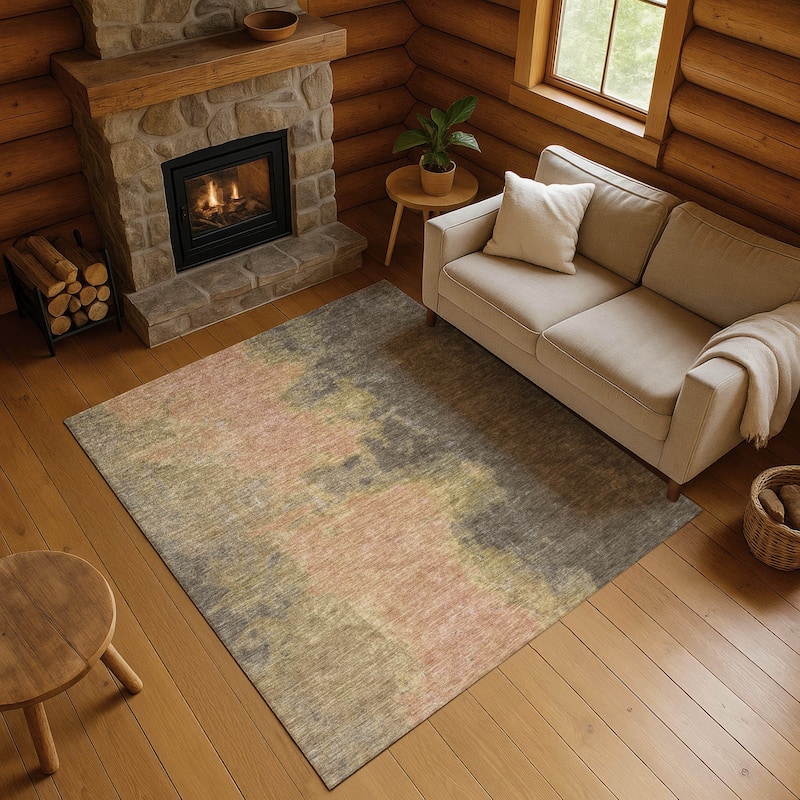 Premium Washable Super Soft Vintage Traditional Mayfield Rug - Fudge - 10' x 14'