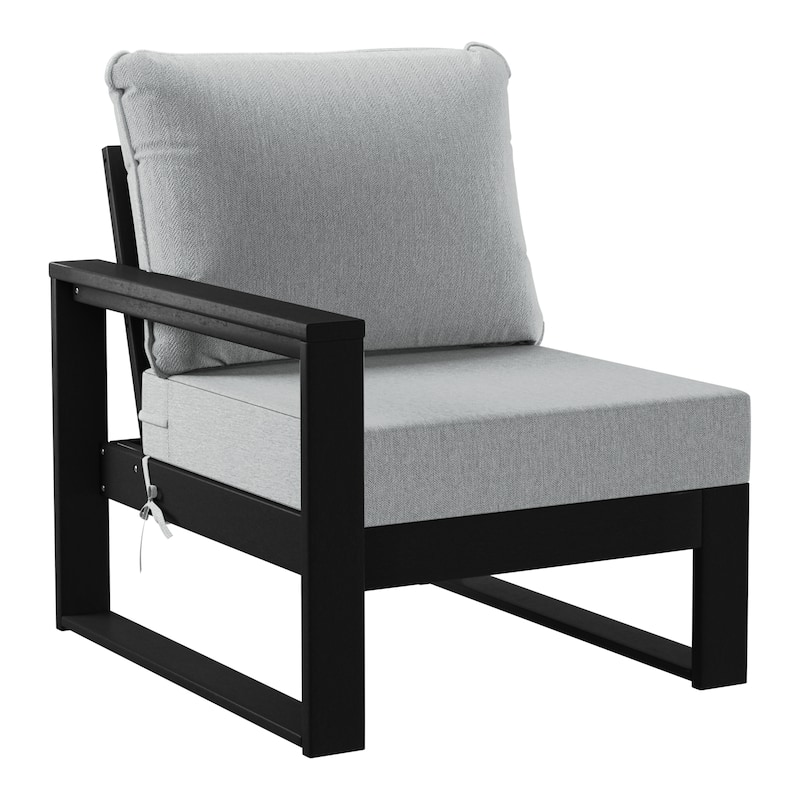 Endless Outdoor Patio Love Seat with Black Frame