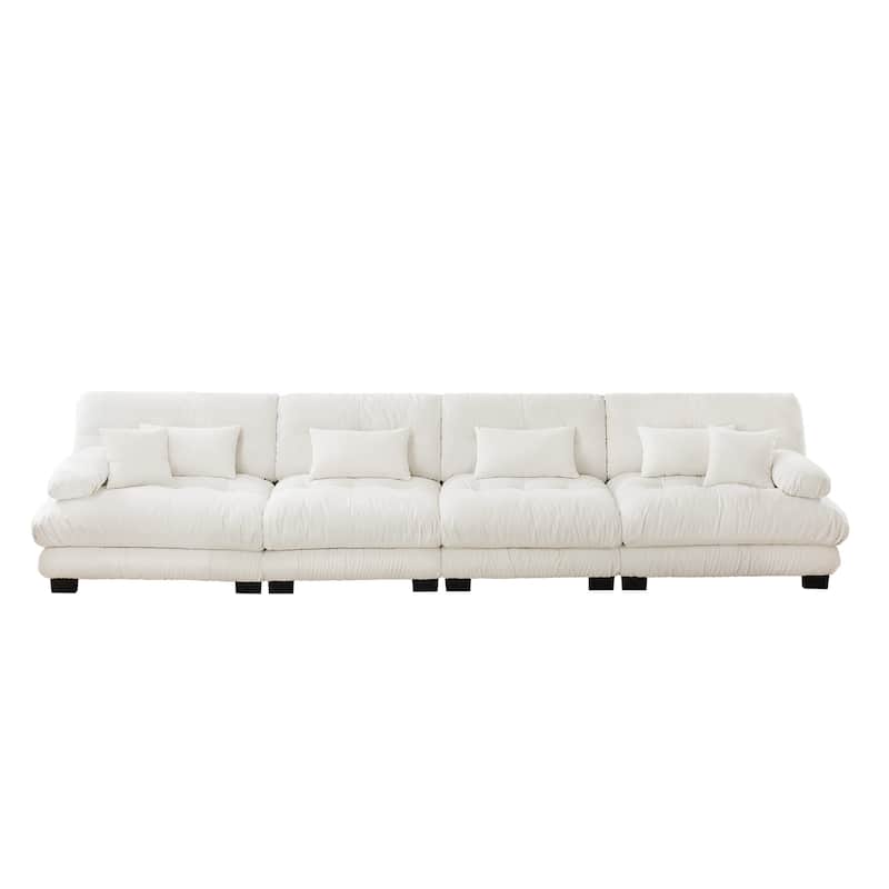 4-Seater Modular Deep Seat Sectional Sofa Couch