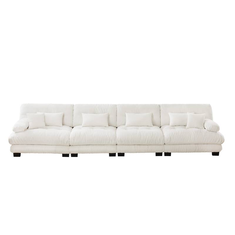 Free Combination Modular Chenille Sectional Sofa Comfy Cloud Couch for Living Room