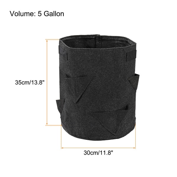 2 Strawberry Grow Bags, 7 Gallon w 6 Planting Pocket, Plant Containers