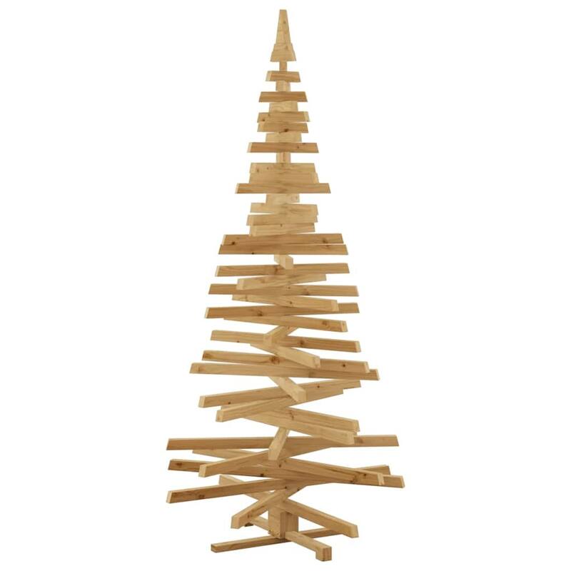 vidaXL Christmas Trees with Stand Natural/Brown Solid pine wood