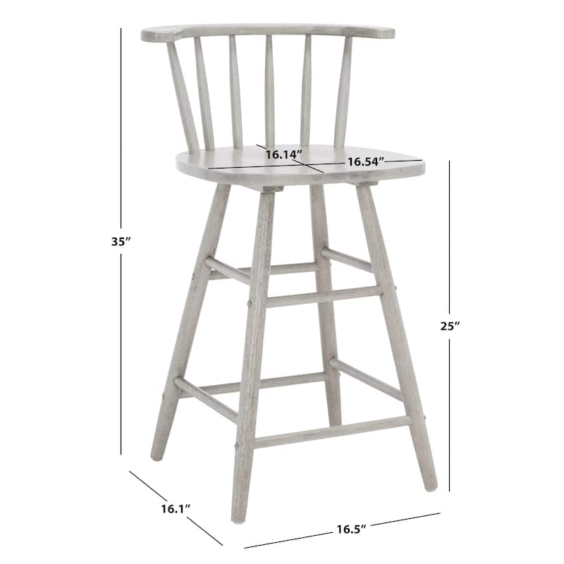 SAFAVIEH Eveline 25-inch Counter Stool - 21 In. W x 17 In. D x 34 In. H - 21Wx17Dx34H