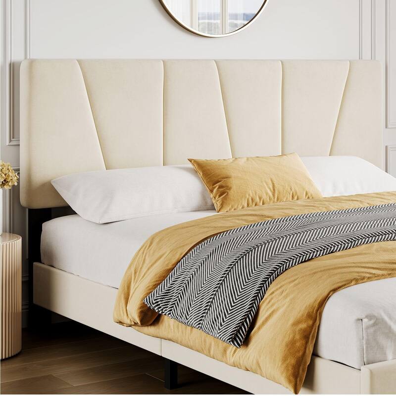 Bed Frame with Adjustable Headboard