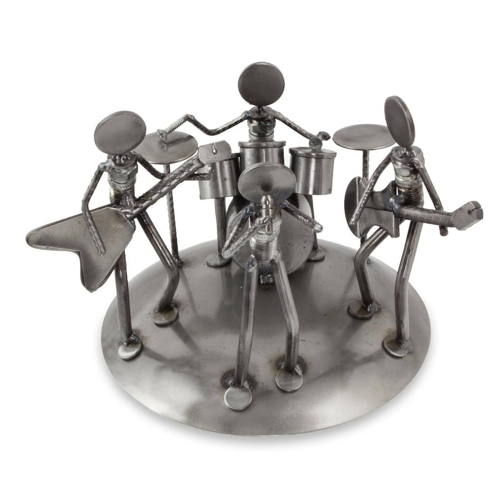 Handmade Rock and Roll Band Auto part sculpture (Mexico) - 31 x 28 x 26