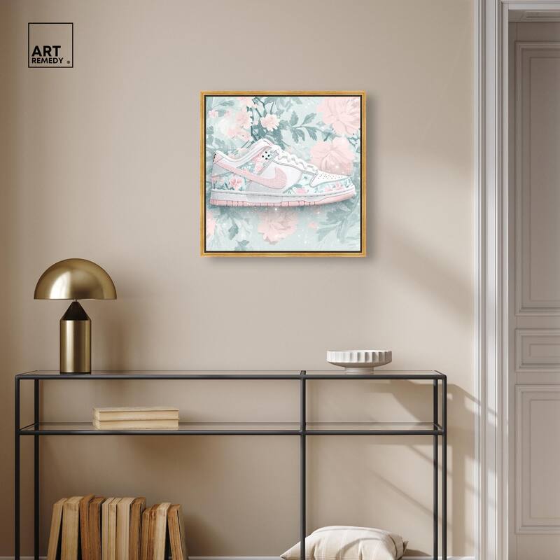 Dainty Floral Sneaker Canvas by Art Remedy