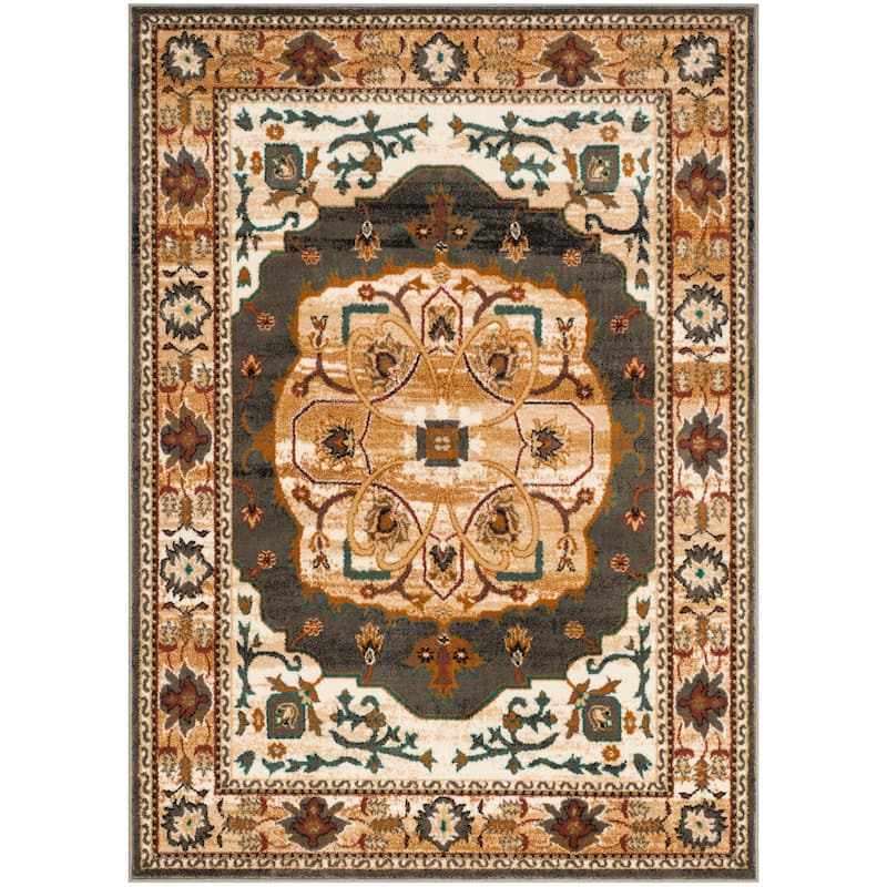 SAFAVIEH Summit Sigurleif Traditional Oriental Rug - 5'1" x 7'6" - Grey/Ivory