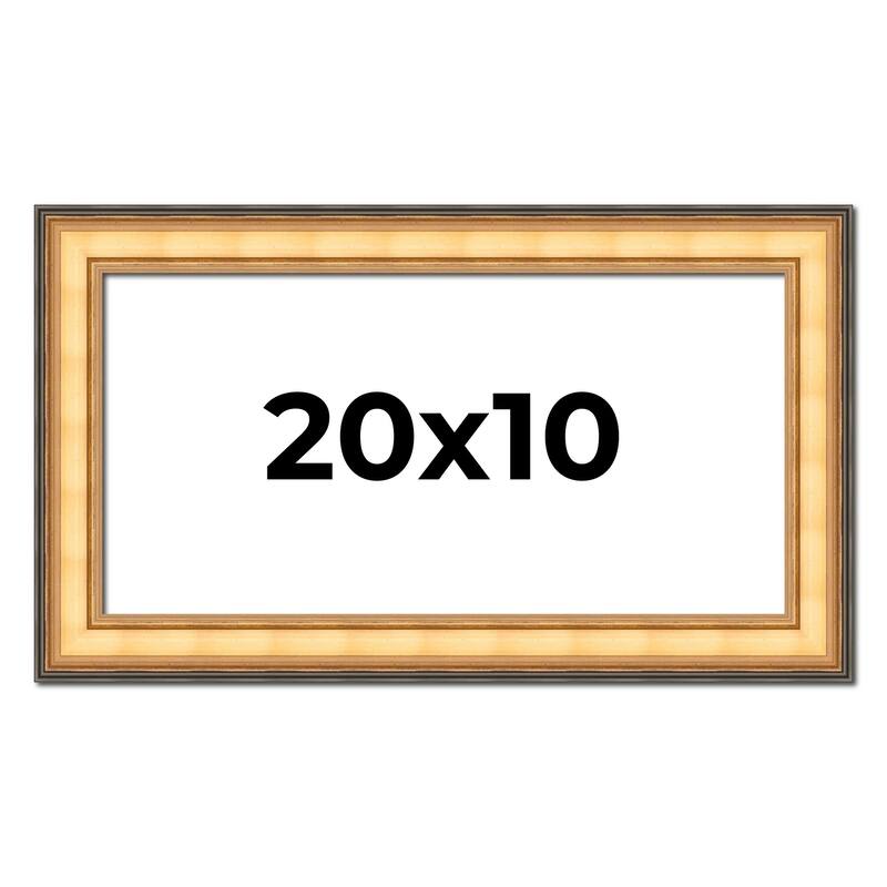 20x10 Frame Gold Plein Aire Solid Wood Picture Frame Width 2 Inches |