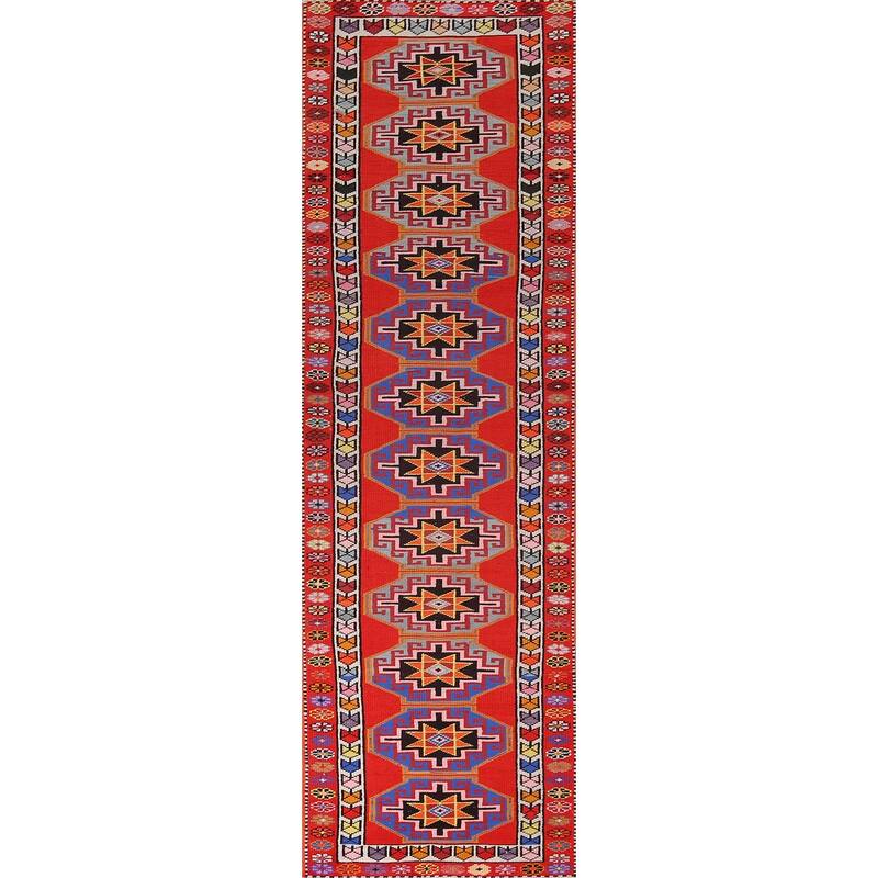 Anatolian Oriental Runner Rug Hand-Knotted Wool Carpet - 3'0"x 12'7"