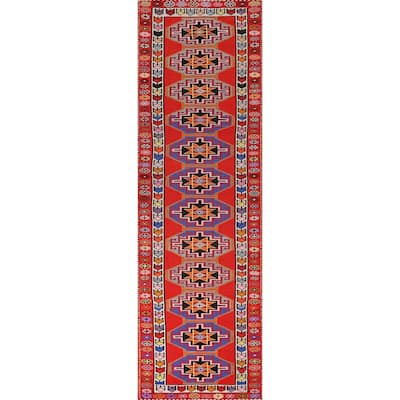 Anatolian Oriental Runner Rug Hand-Knotted Wool Carpet - 3'0"x 12'7"
