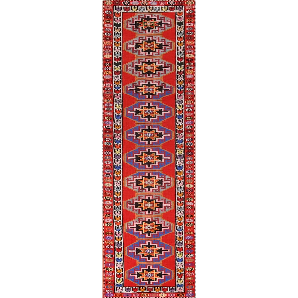 Anatolian Oriental Runner Rug Hand-Knotted Wool Carpet - 3'0"x 12'7"