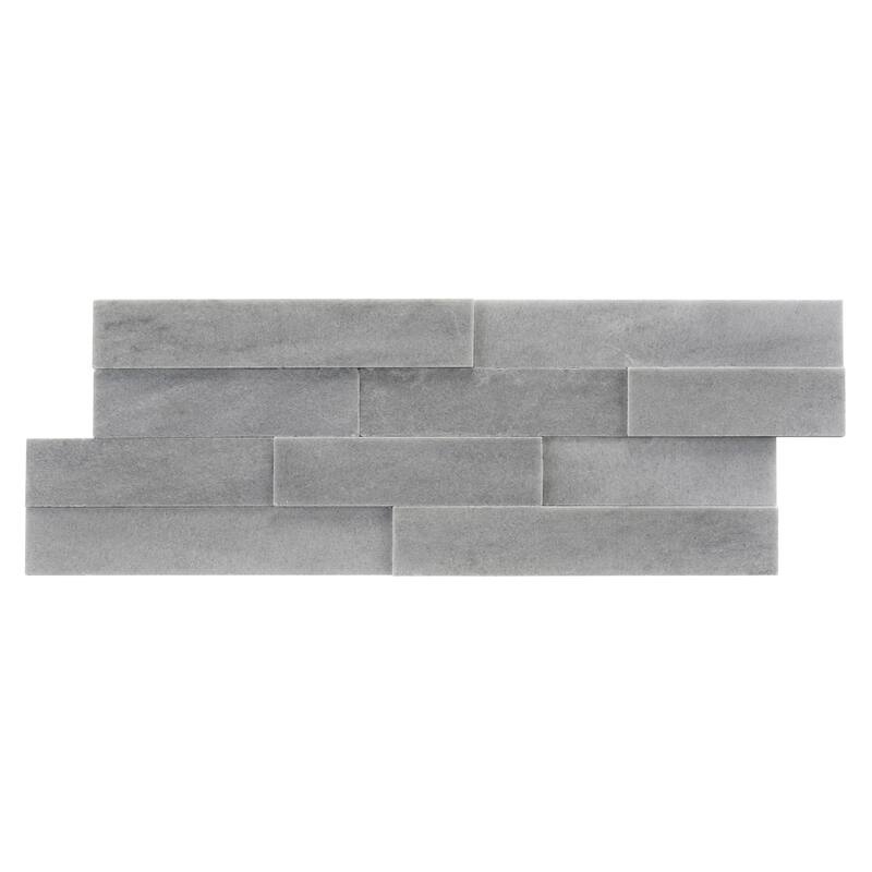 Cliffside 8 in. x 22 in Panel and 8 in. x 24 in. Corner Honed Marble Wall Tile
