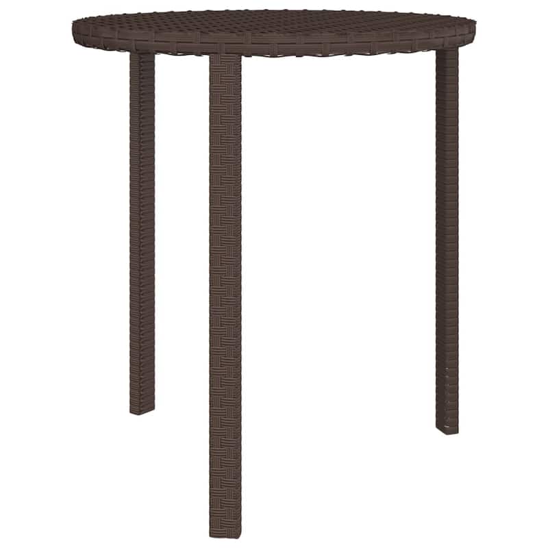 vidaXL Side Tables 3 pcs Black Poly Rattan - 19.7" x 19.7" x 16.9"