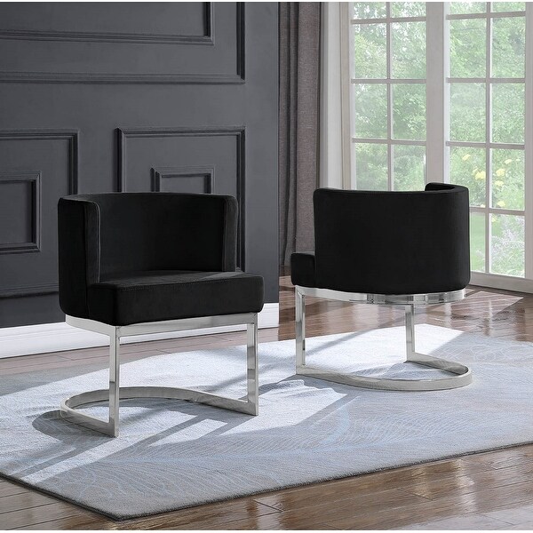 Silver barrel store chair