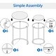 preview thumbnail 6 of 11, Yaheetech Round Nesting End Table Set with Glass Top for Small Space