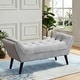 preview thumbnail 11 of 17, Andeworld end of bed bench Entryway Bench Modern Fabric Footstool for Hallway with Wooden Legs